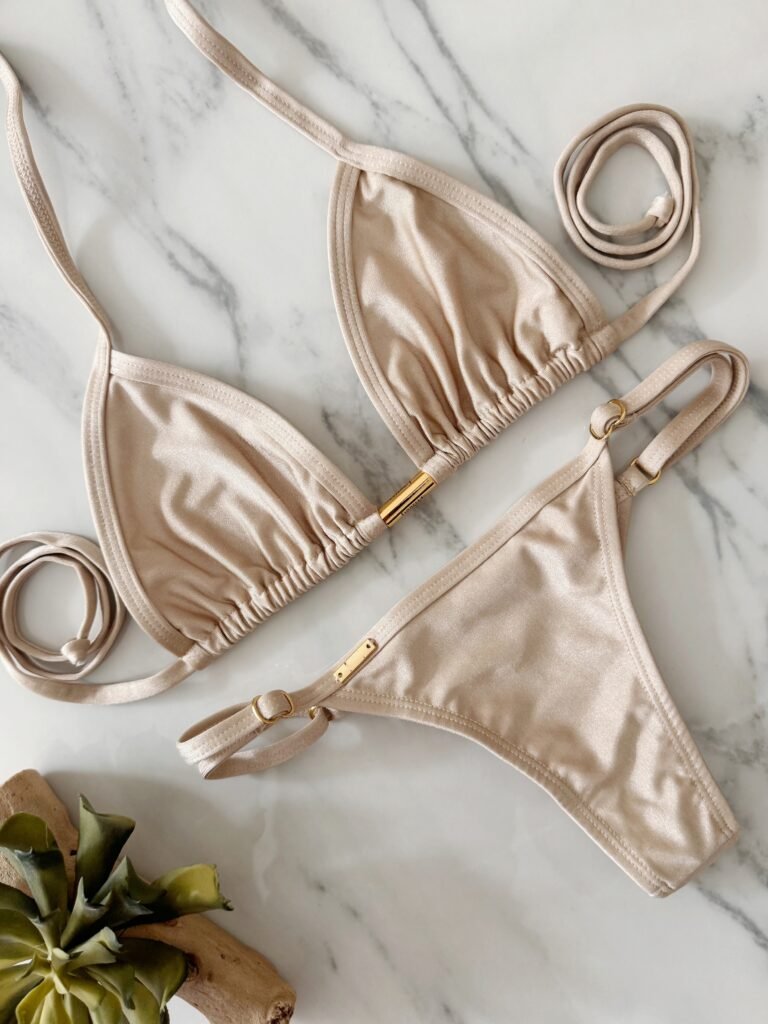 Bahia Champagne Brazilian bikini set – Drapery Boutique Dubai